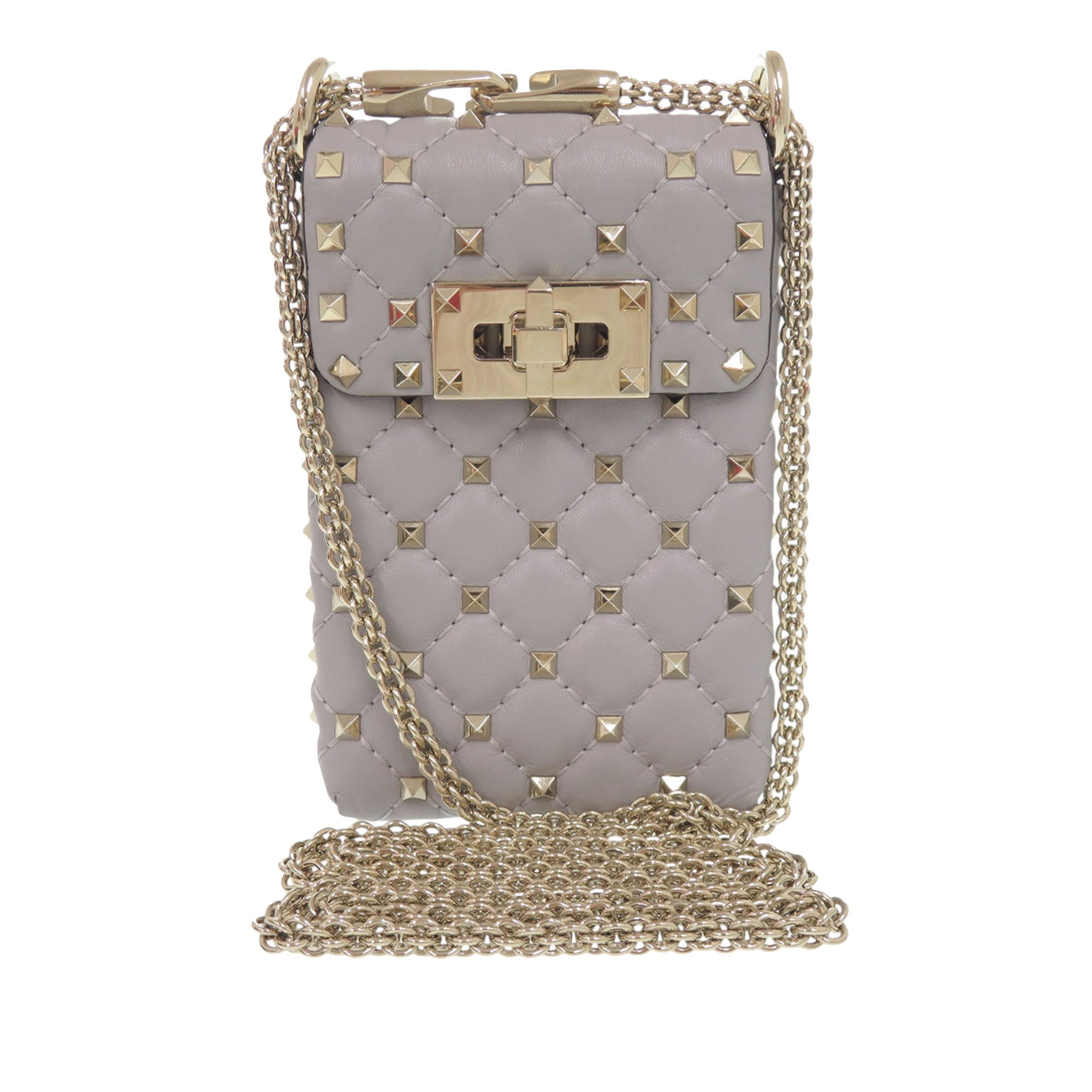 Valentino Cuir d’agneau Rockstud Spike Phone Étui Sac porté croisé