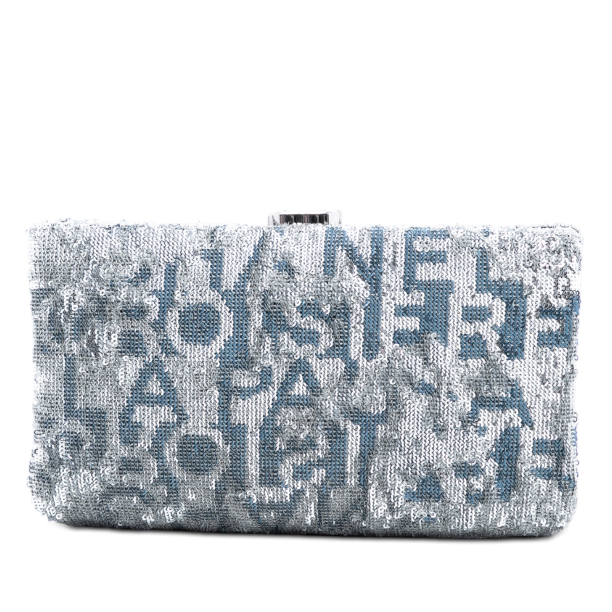 Chanel Satin Sequins brodé La Pausa Evening Pochette
