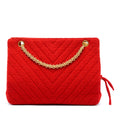 Chanel CC Chevron Tweed Chain Sac bandoulière