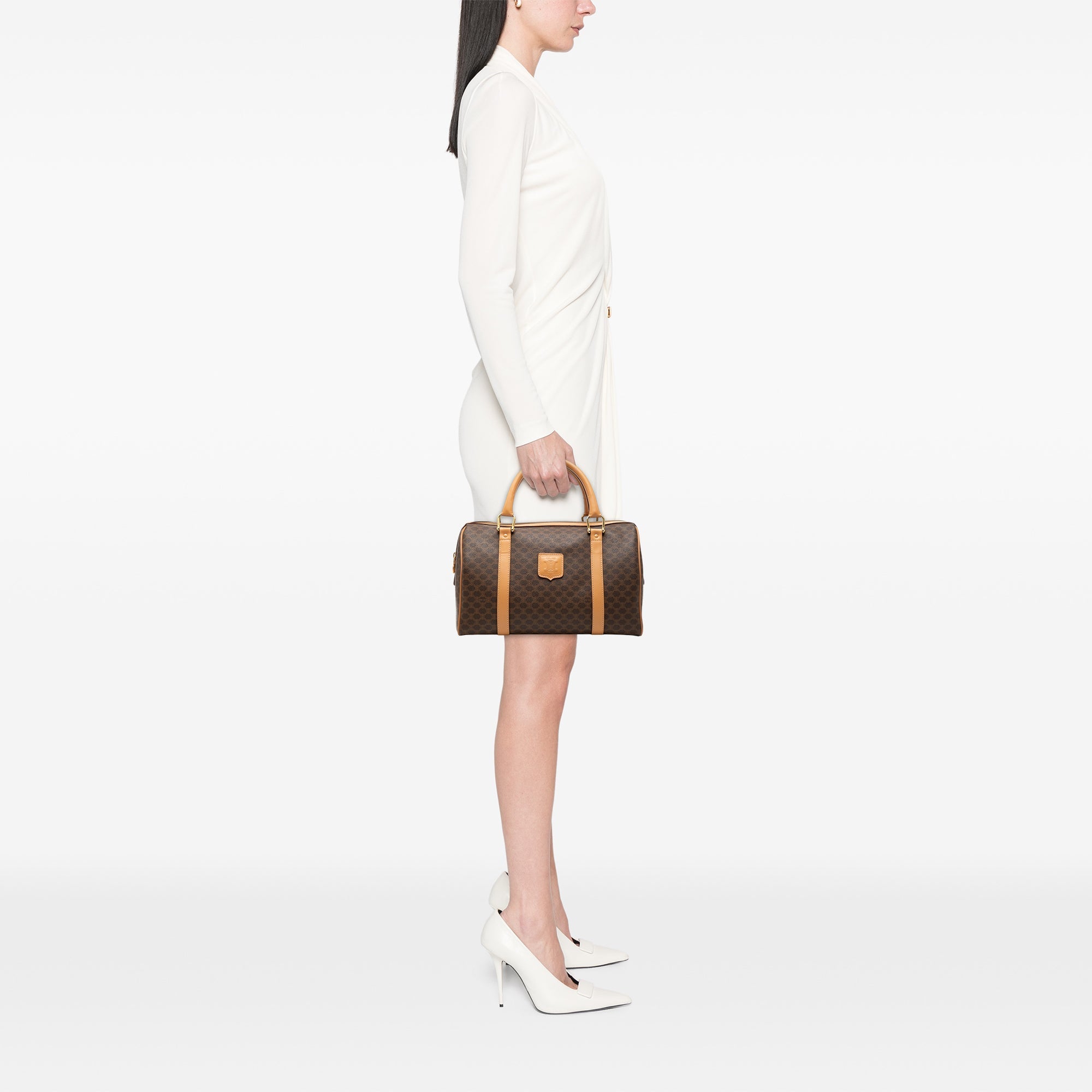 Celine Macadam Coated Toile Boston Sac