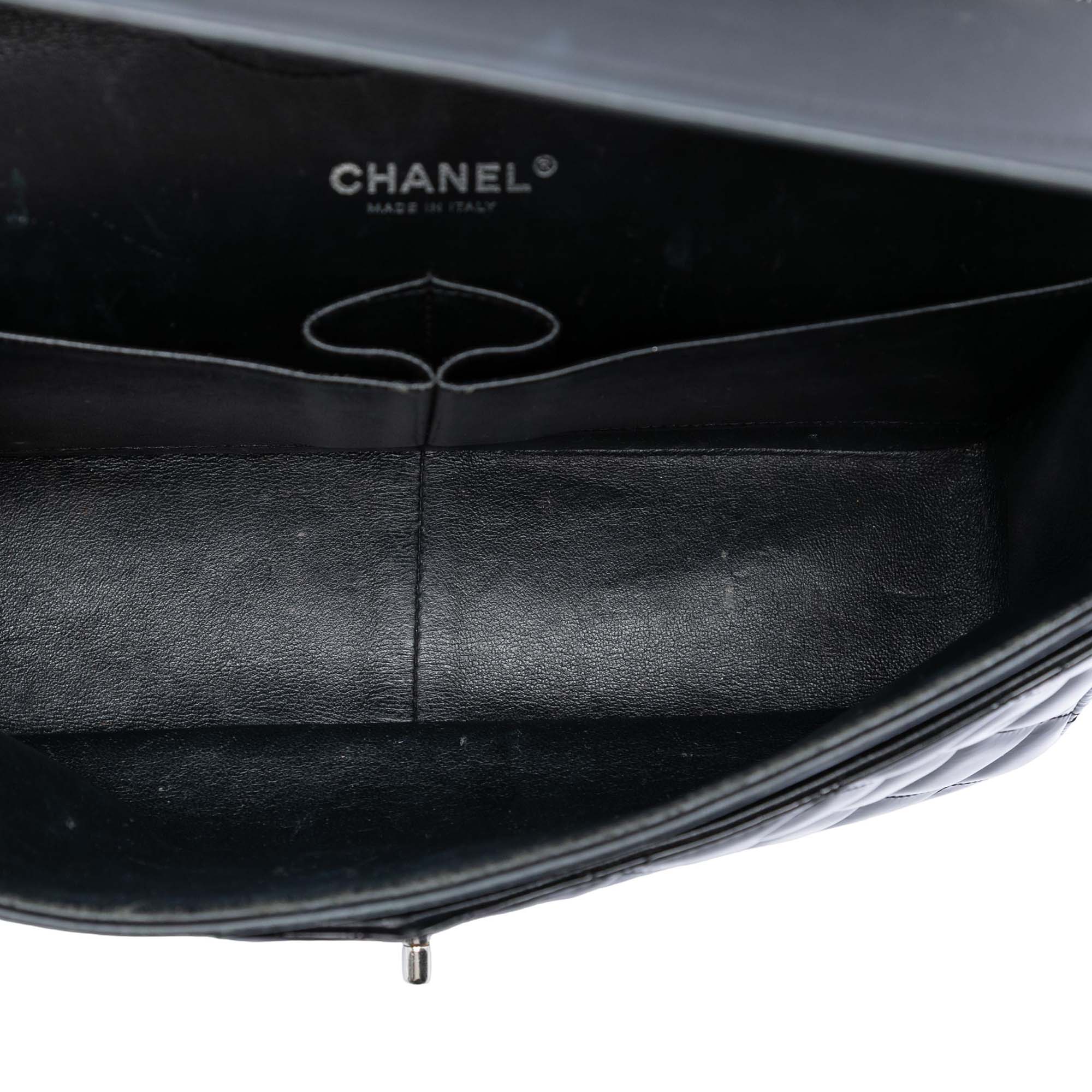 Chanel Jumbo Classic Cuir verni Double rabat