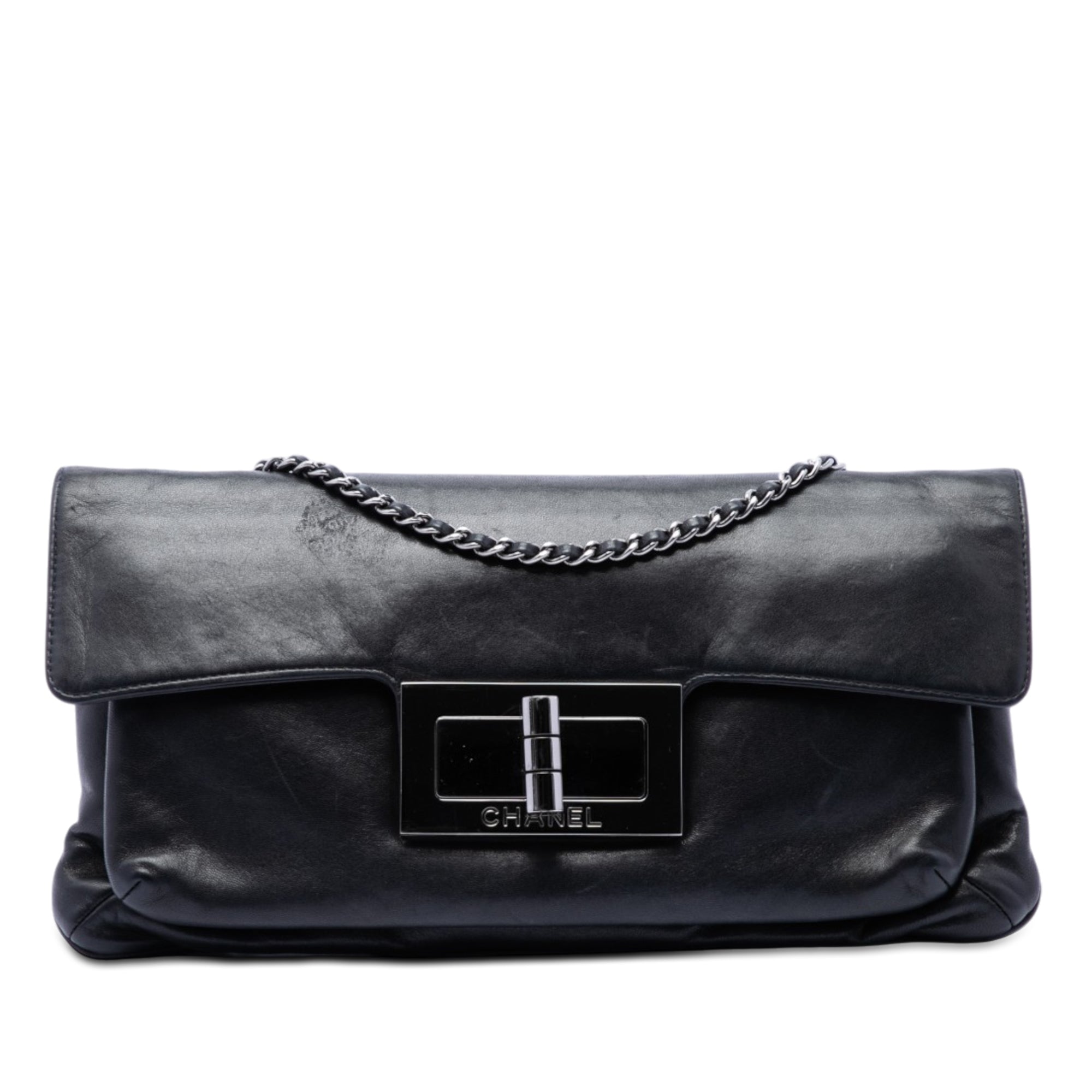 Chanel Cuir d’agneau Giant Mademoiselle Turnlock à rabat