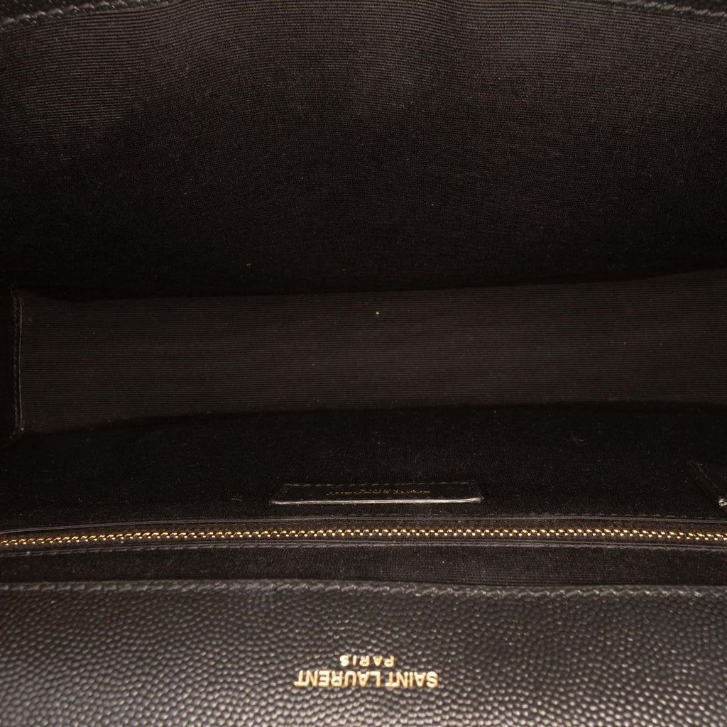 Saint Laurent Large Chevron Grain de Poudre Monogram Sac enveloppe