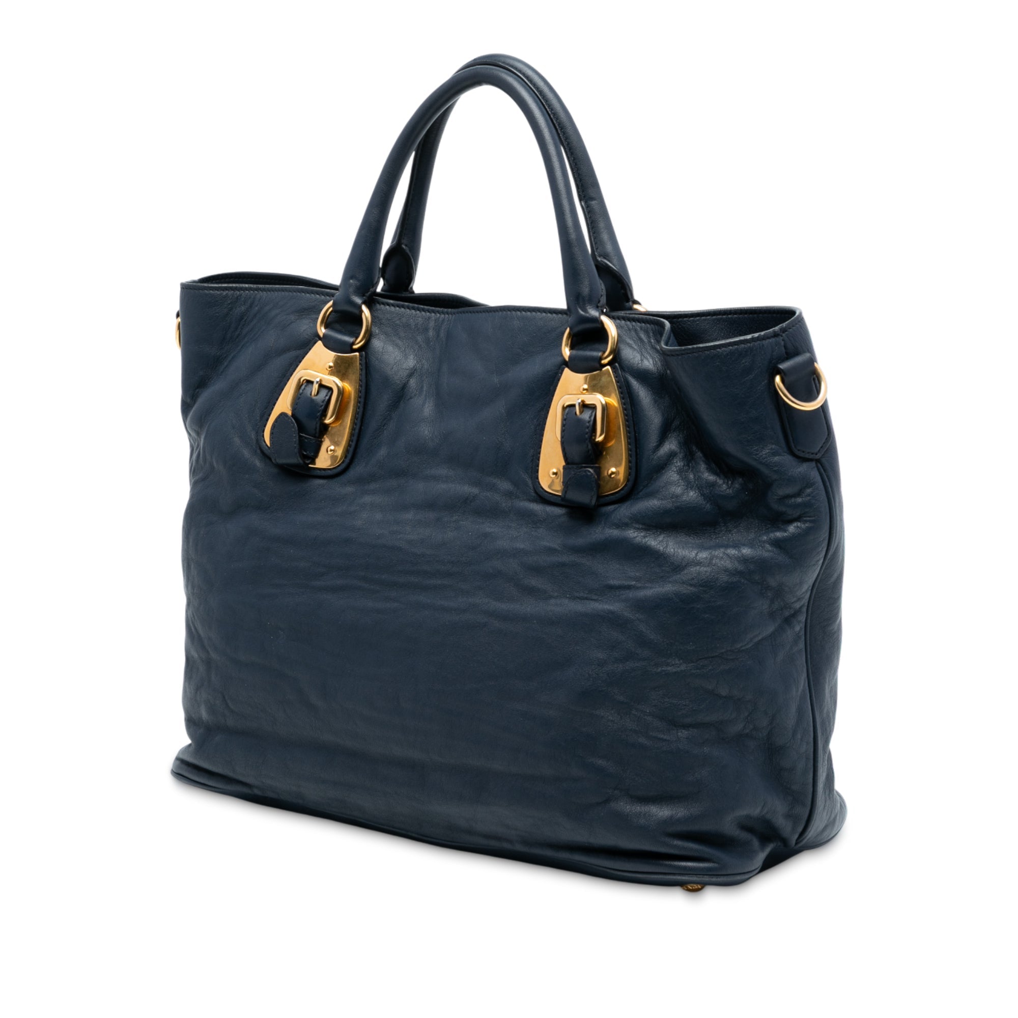 Prada Soft Cuir de veau Open Convertible Shopping Cabas
