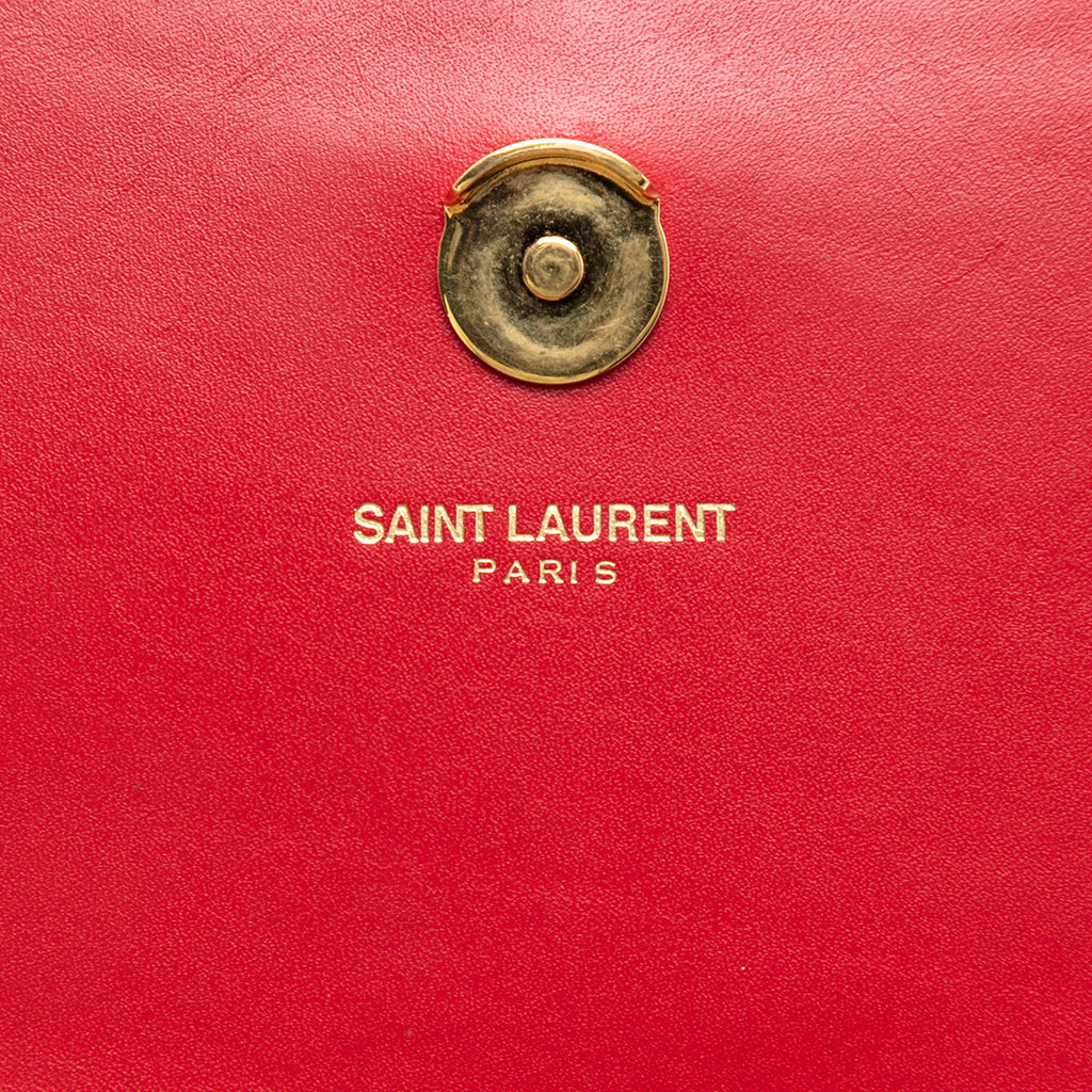 Saint Laurent Small Smooth Cuir de veau Monogram Kate Pompon Sac porté croisé