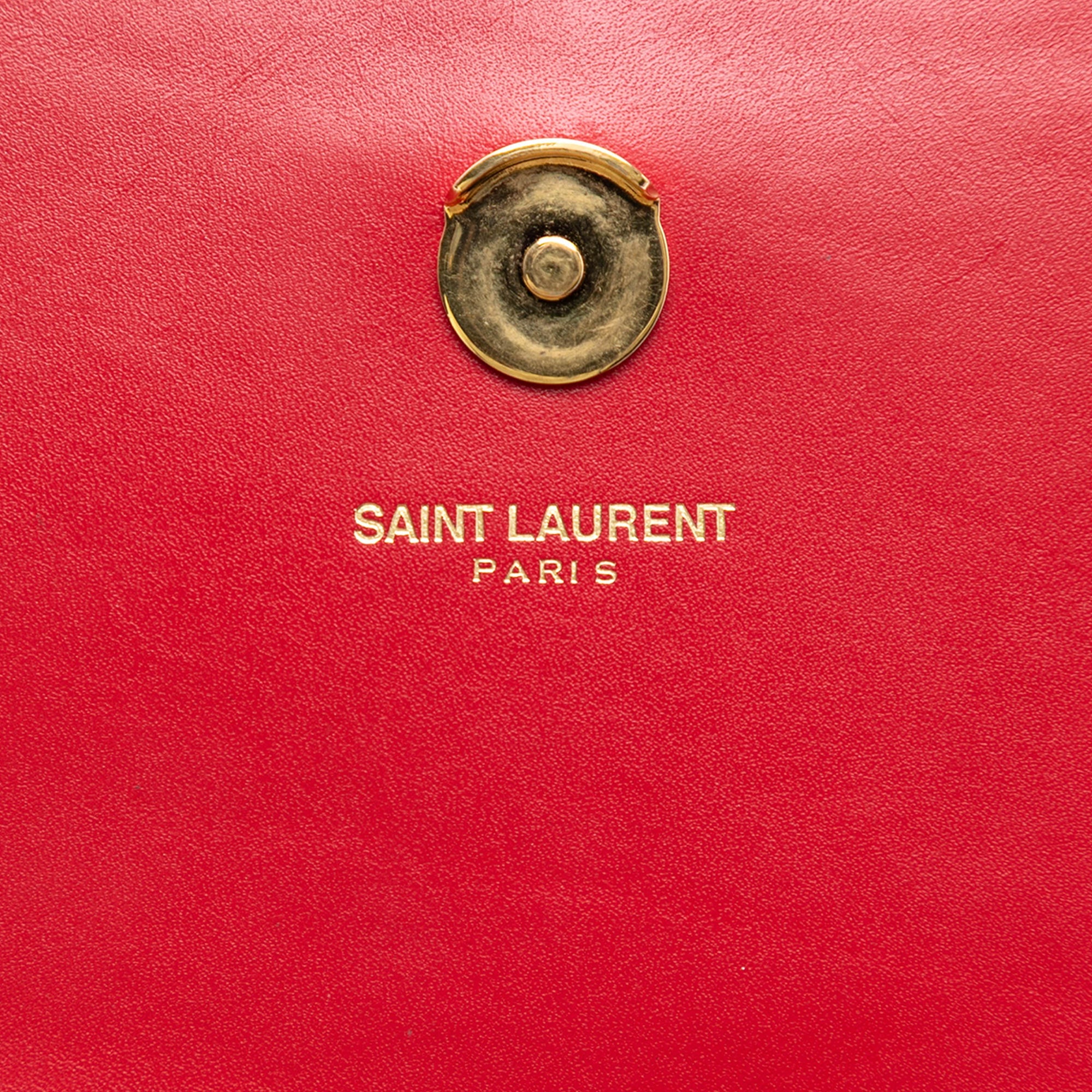 Saint Laurent Small Smooth Cuir de veau Monogram Kate Pompon Sac porté croisé