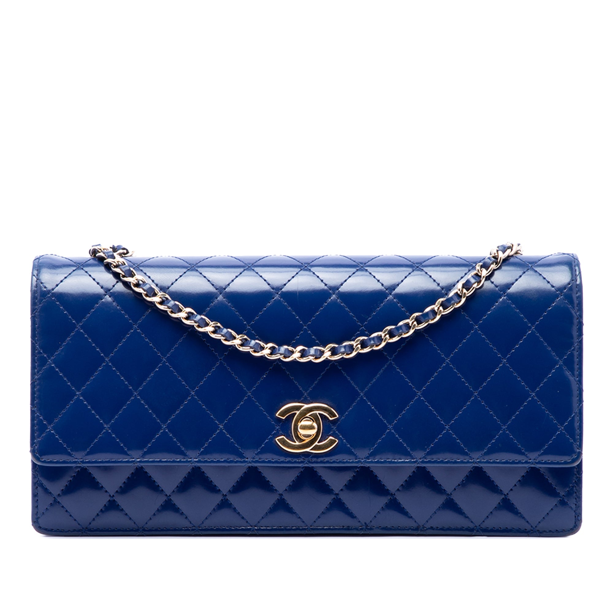 Chanel CC Matelassé Cuir d’agneau Long à rabat