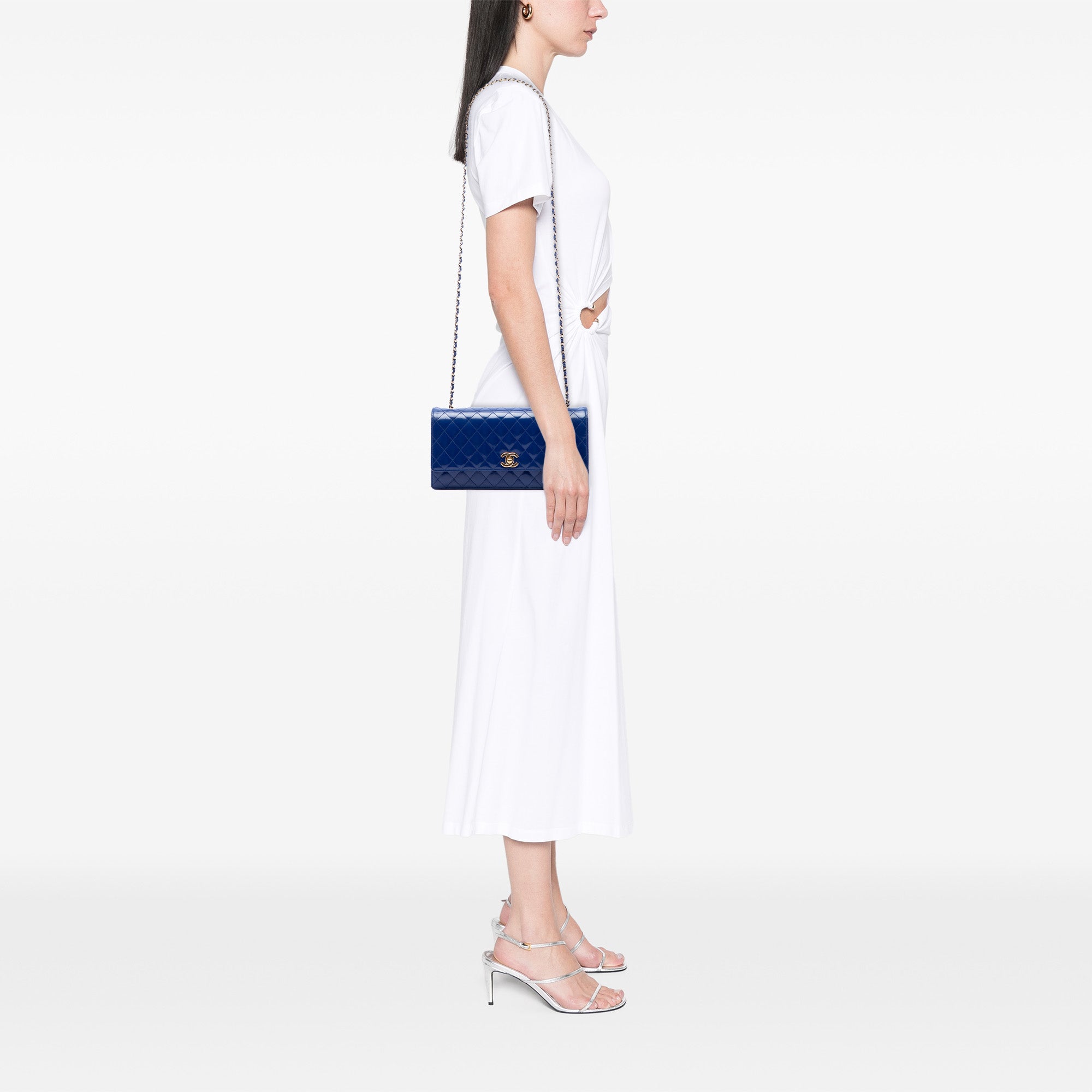Chanel CC Matelassé Cuir d’agneau Long à rabat