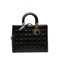 Dior Large Cuir verni Cannage Lady Dior
