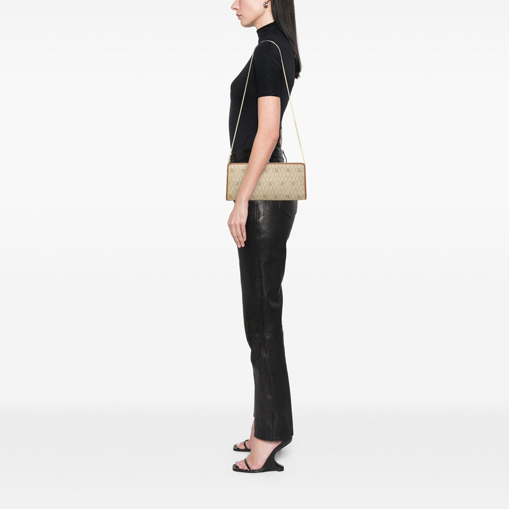 Dior Honeycomb Coated Toile Chain Sac porté croisé