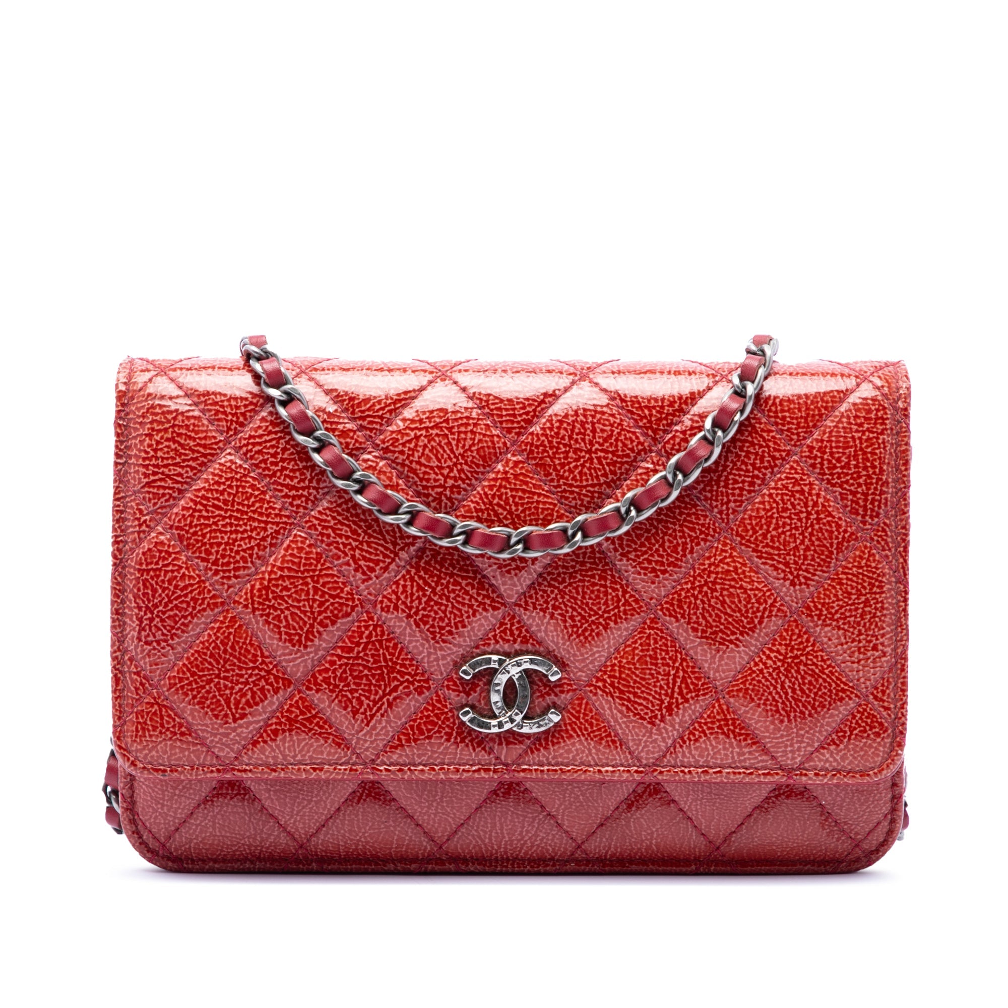 Chanel Paris Dallas CC Matelassé Cuir verni Cuir de chèvre Wallet on Chain
