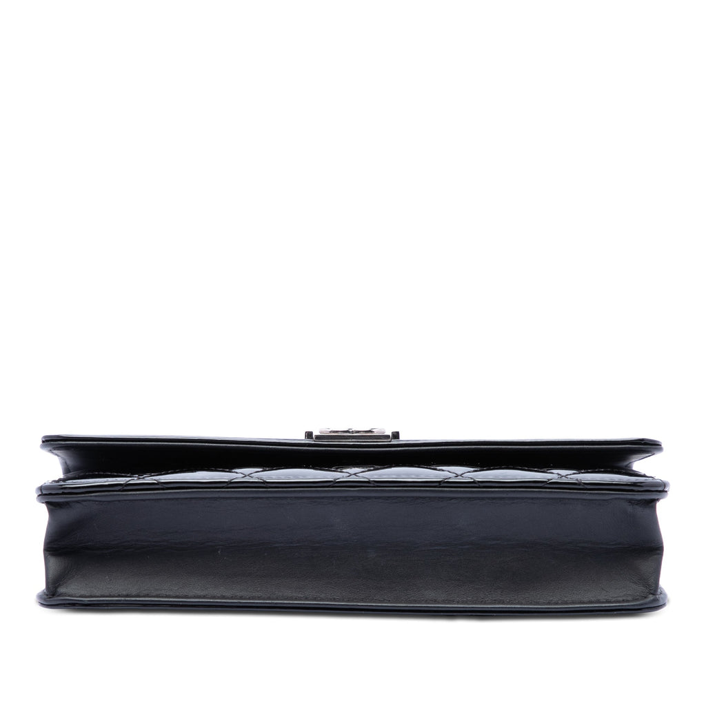 Chanel Matelassé Cuir verni Boy Wallet on Chain