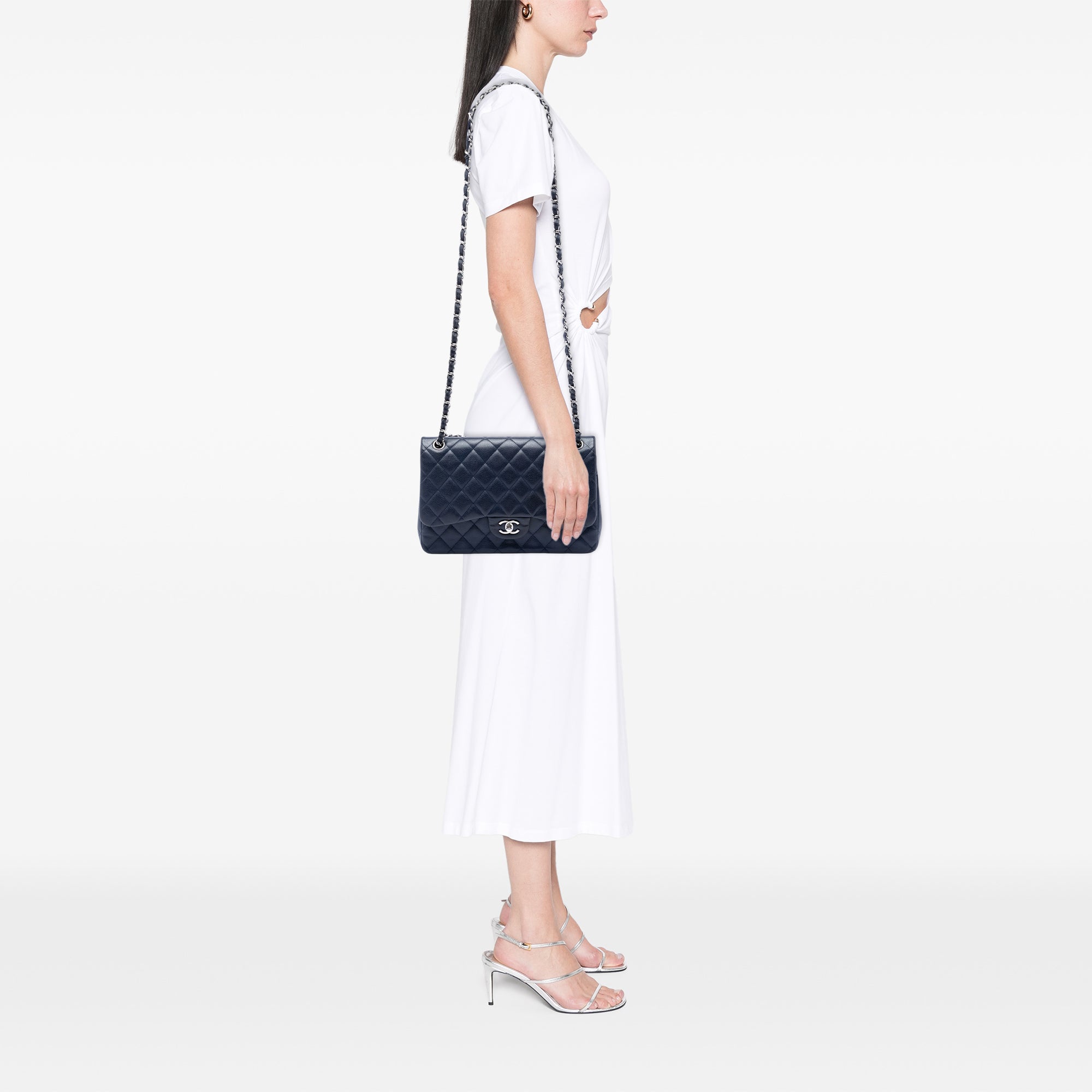 Chanel Jumbo Classic Caviar Double rabat