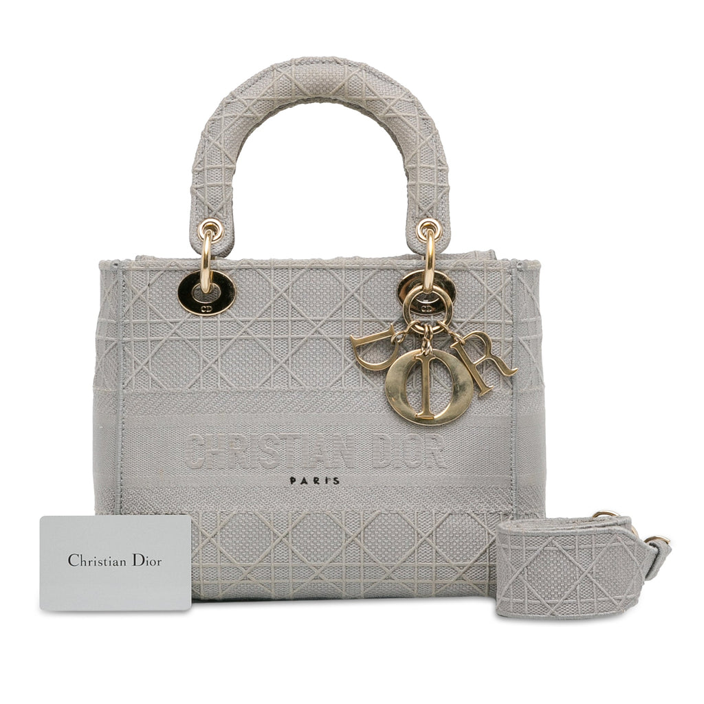 Dior Medium Toile Cannage Lady D Lite