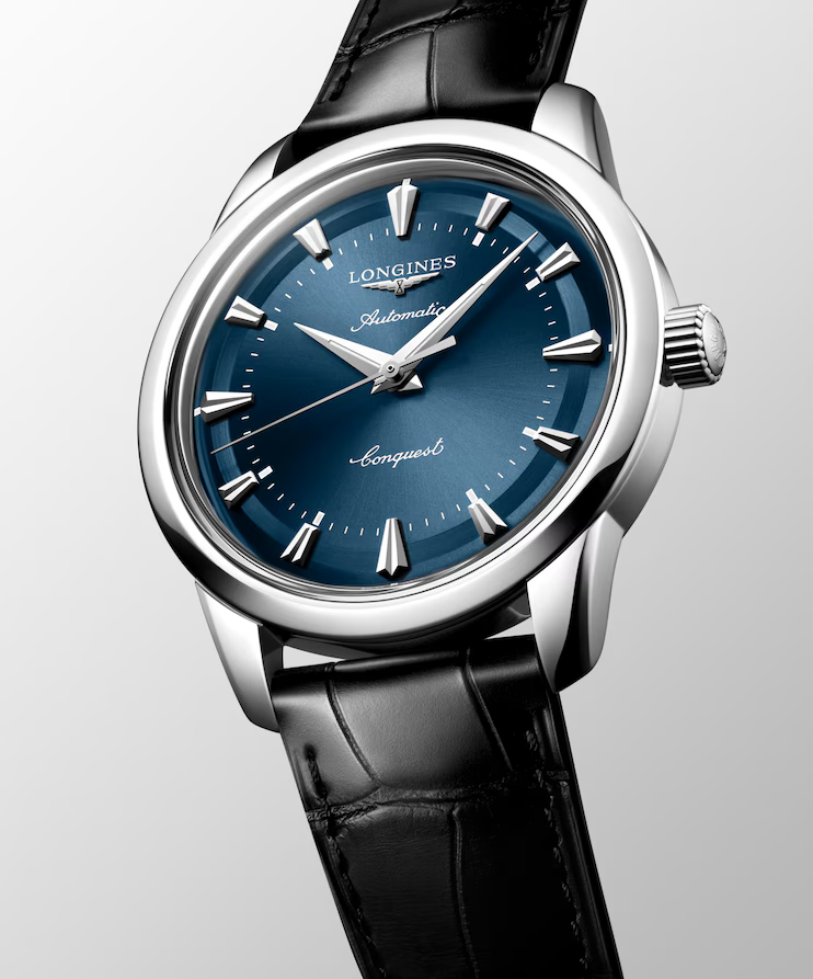 CONQUEST HERITAGE 40 mm-Blue on Black Strap