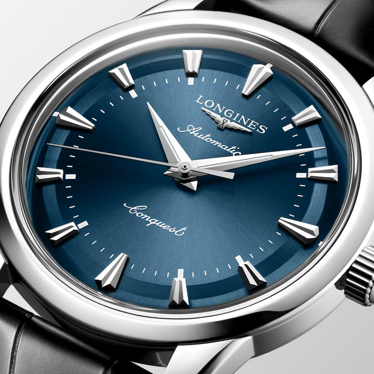 CONQUEST HERITAGE 40 mm-Blue on Black Strap