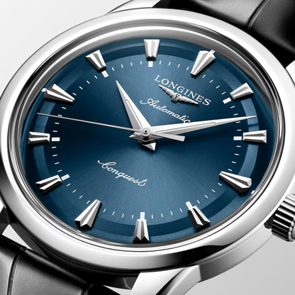 CONQUEST HERITAGE 40 mm-Blue on Black Strap