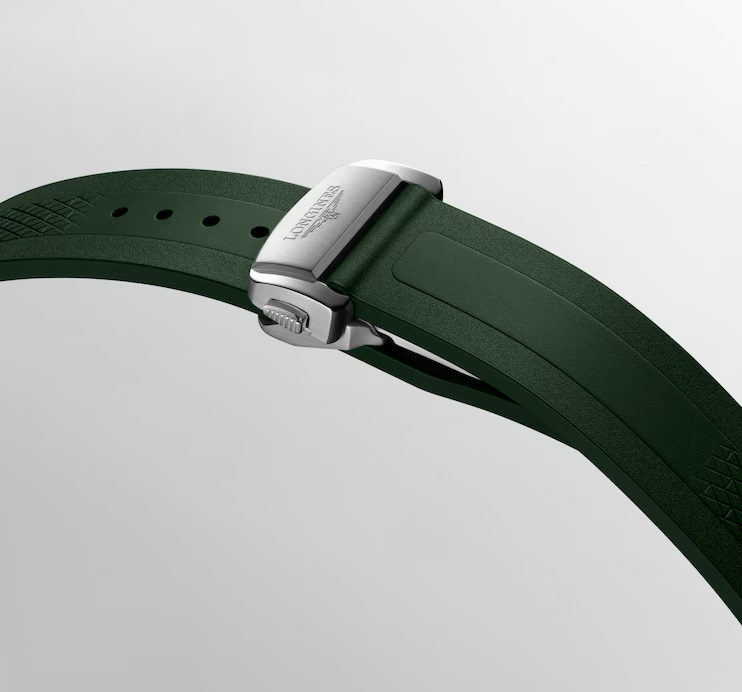 Conquest 41 mm Green on Rubber Strap