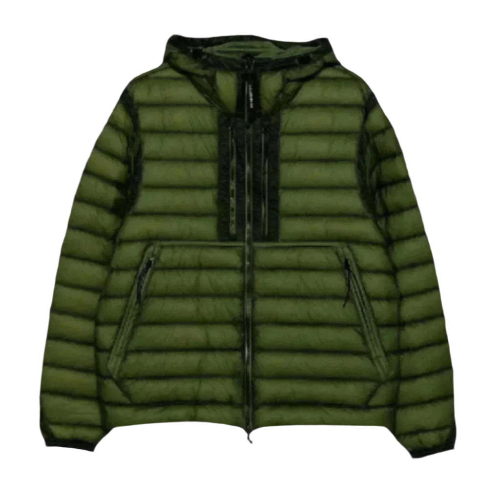 [C.P. Company] DD-Shell Goggle Hooded Down Jacket in Capers Green