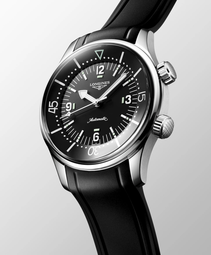 LEGEND DIVER 39 mm Black on Rubber Strap