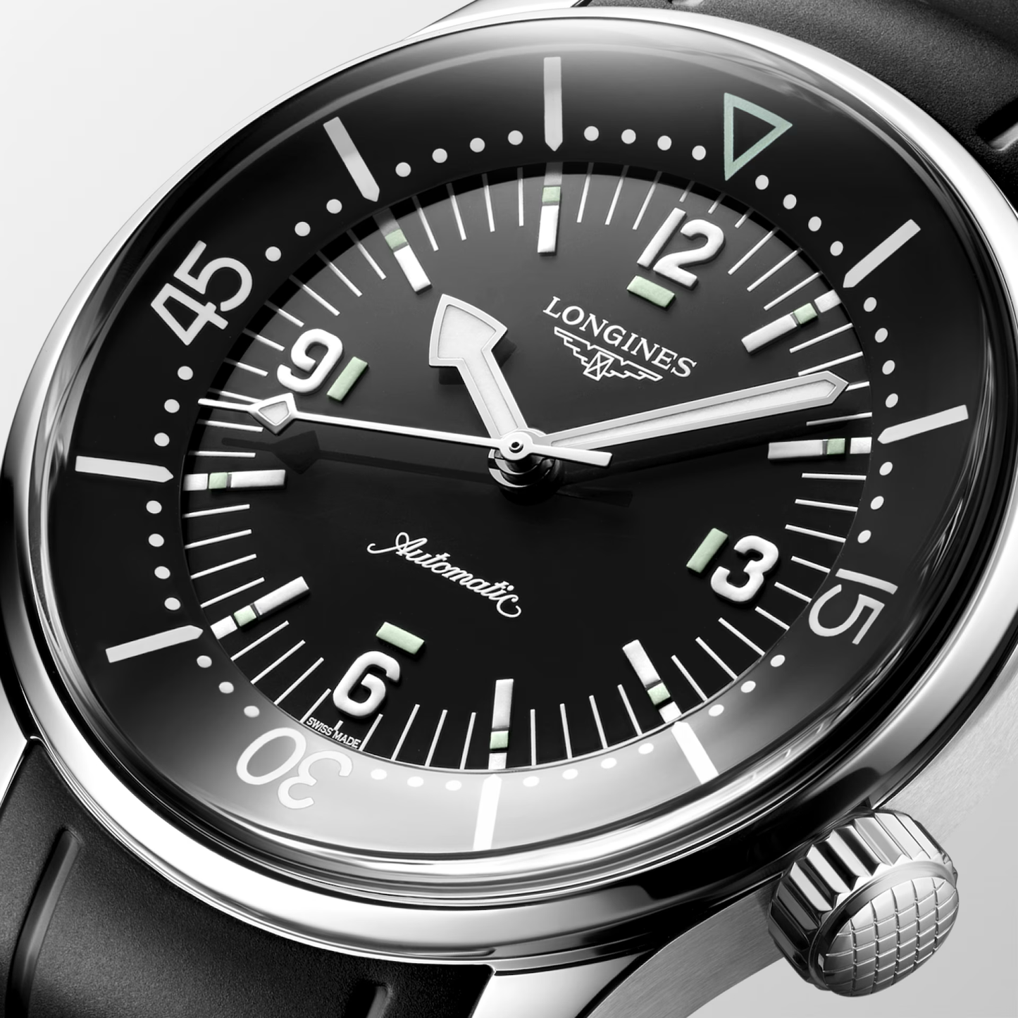 LEGEND DIVER 39 mm Black on Rubber Strap