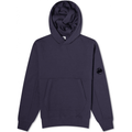 CP Company 023A Heavy Lens Overhead Hoodie In Navy