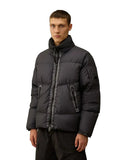 Cp Company 265A Lens Bi-Tm Down Jacket In Black Sand