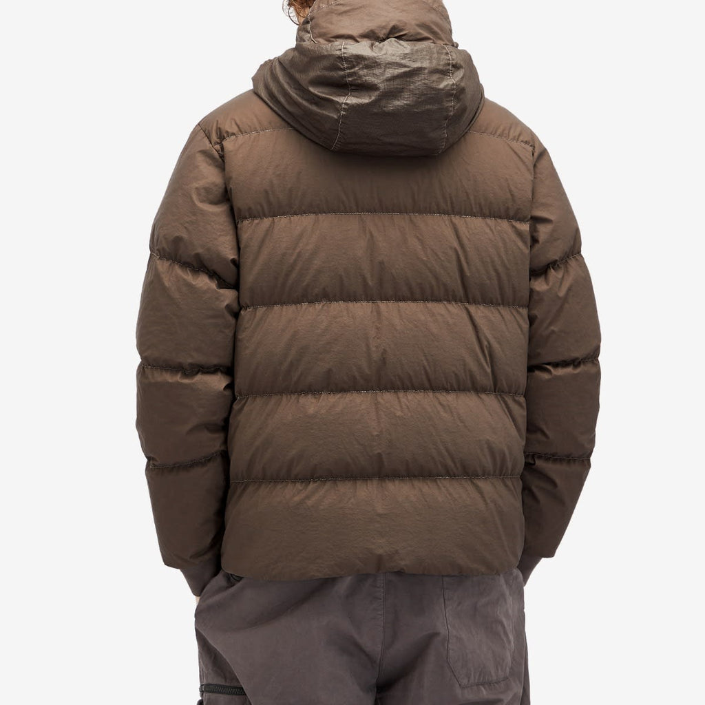 Cp Company 266A Goggle Bi-Tm Down Jacket In Walnut Brown