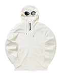 Cp Company Diagonal Raised Goggle Full Zip Hoodie In White