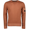 Cp Company 245A Garment Dyed Merino Wool Lens Sweatshirt In Cedar Wood