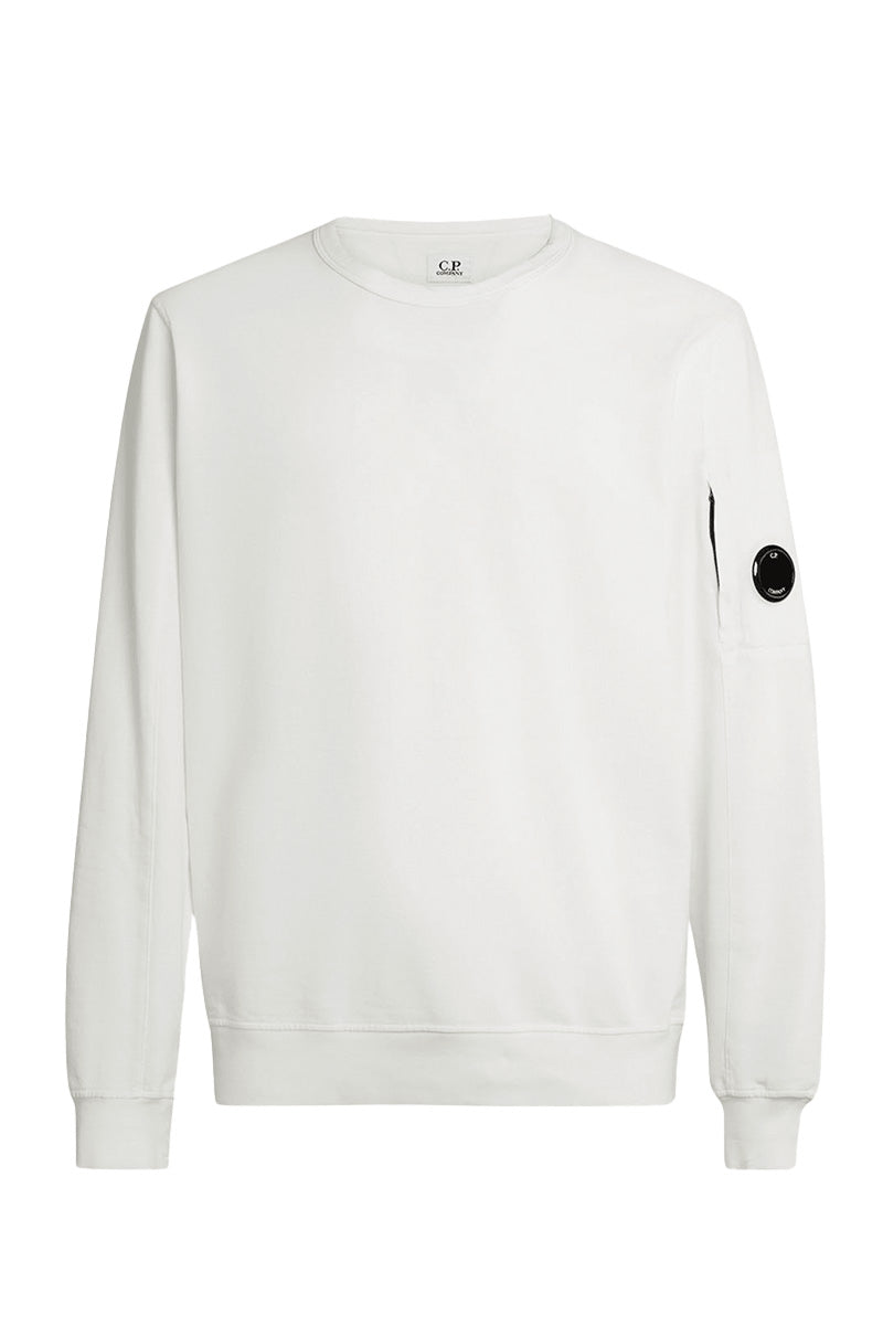 Cp Company 16CM Light Fleece Lens Sweatshirt In White