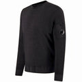 Cp Company Extrafine Merino Wool Lens Sweatshirt In Black