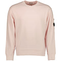 Cp Company Loose Fit Lens Diagonal Fleece Resist Dyed Sweatshirt In Heavenly Pink
