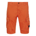 Cp Company 116A Satin Stretch Lens Cargo Shorts Harvest Pumpkin
