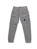 Cp Company 231A Satin Stretch Lens Cargo Pants In Excalibur Grey