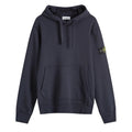 [Stone Island]Cotton Fleece Hooded Sweatshirt in Ink