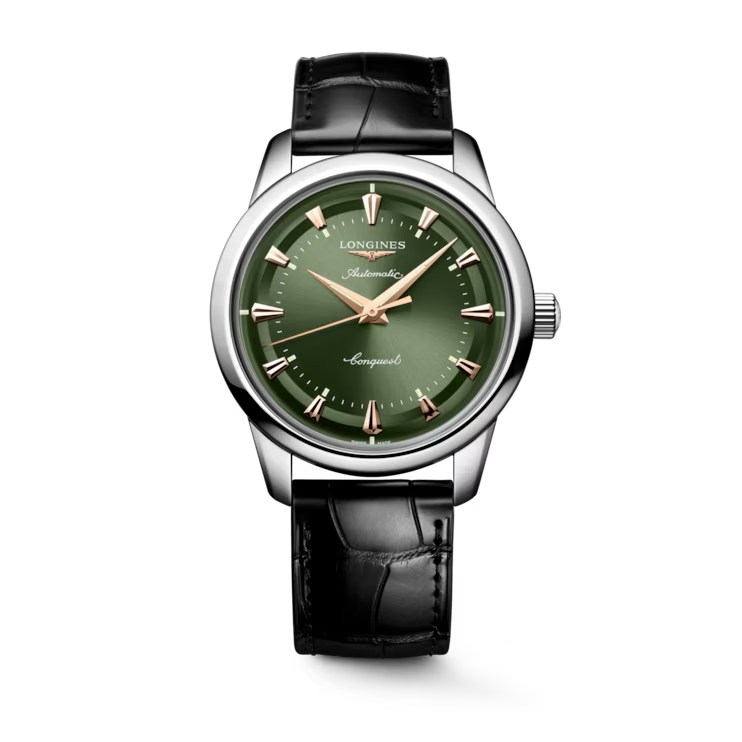 CONQUEST HERITAGE 40 mm- Green on Black Strap