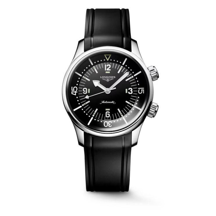LEGEND DIVER 39 mm Black on Rubber Strap