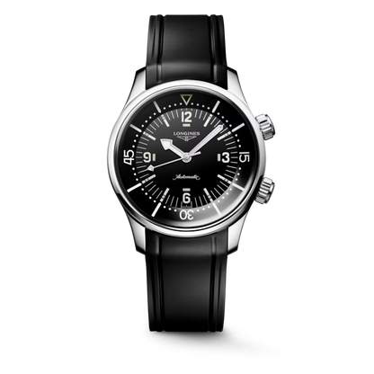 LEGEND DIVER 39 mm Black on Rubber Strap
