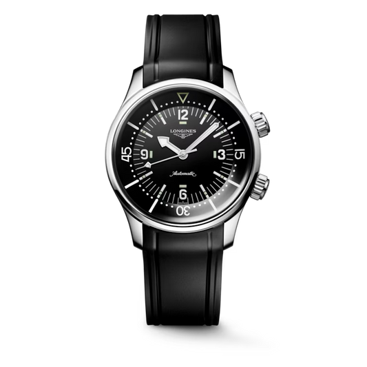 LEGEND DIVER 39 mm Black on Rubber Strap